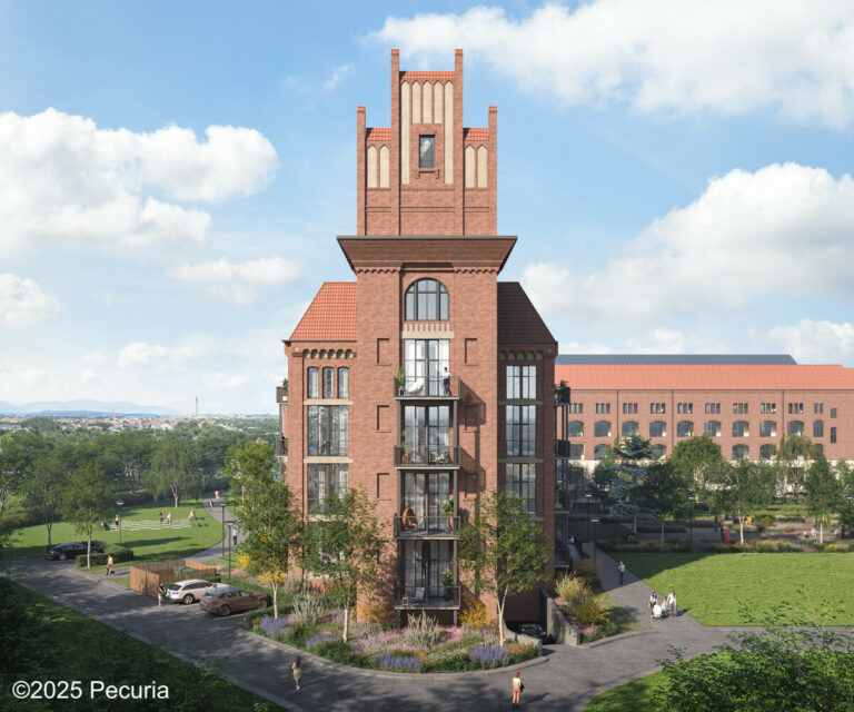 Turm mit seitlichem Blick auf Südfassade