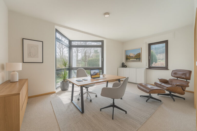 Arbeitszimmer. AI-Simulation