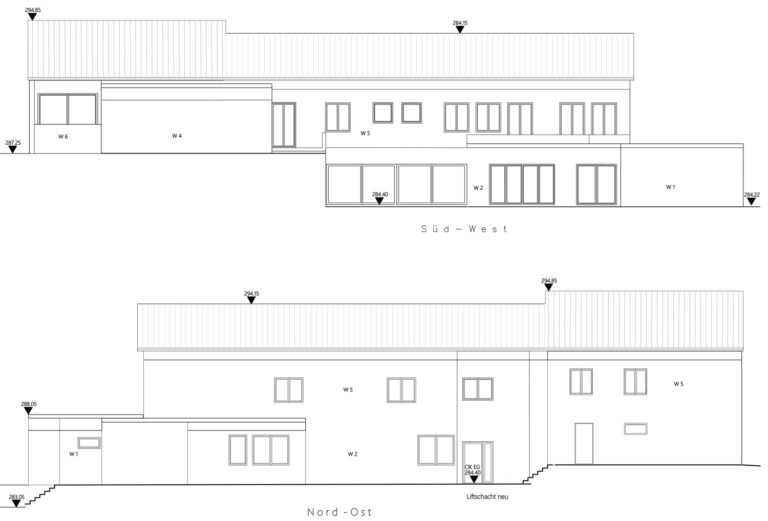 Ansicht Südwest Nordost