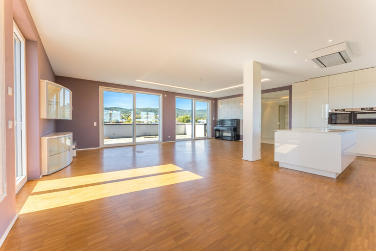 Geräumiger Wohnbereich mit offener Küche