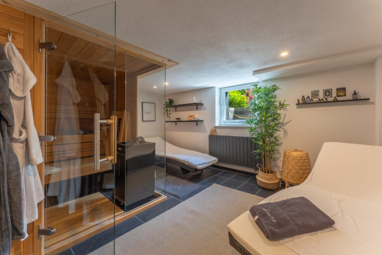 Sauna und Spabereich im Kellergeschoss