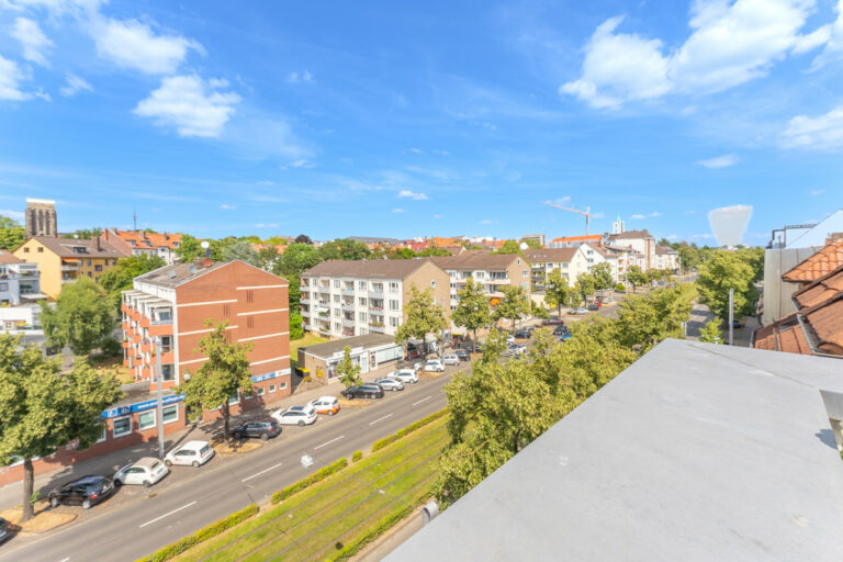 Blick vom Balkon zur Innenstadt